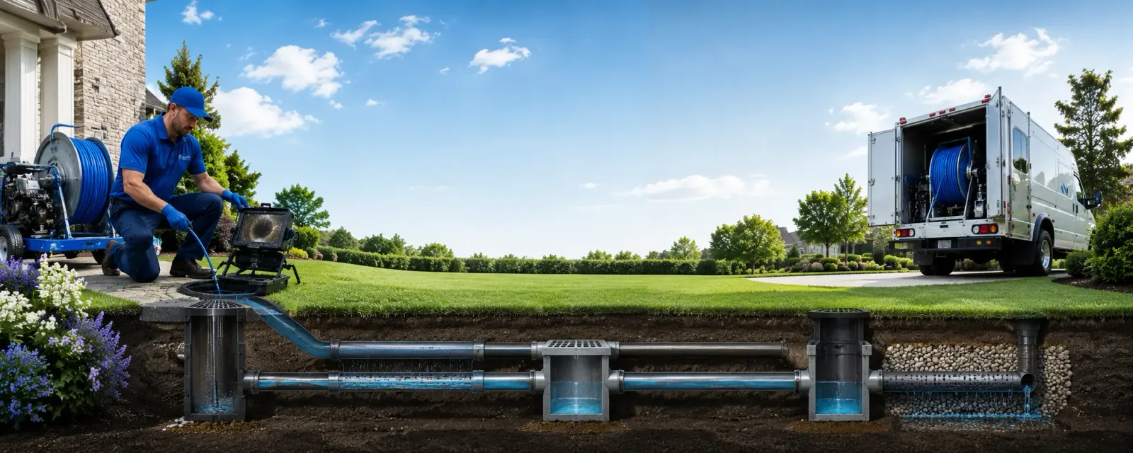 Outdoor drain cleaning information for Du Pont, GA